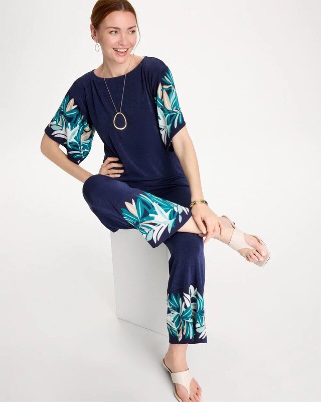 Travelers Palm Border Crop Pant - image 2